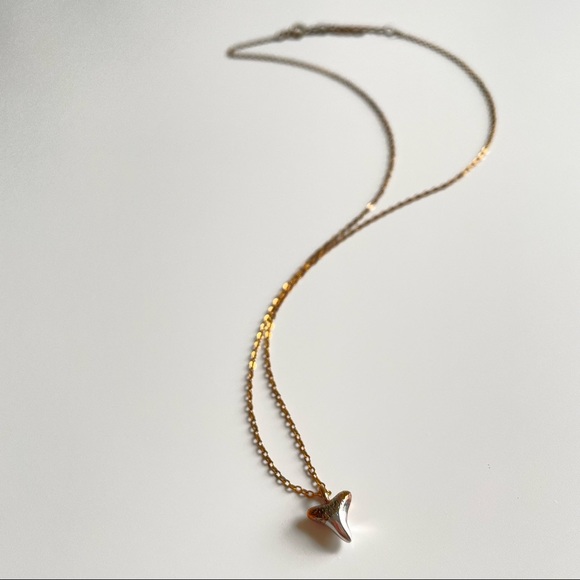 Dainty Shark Tooth Layering Necklace - Picture 1 of 5